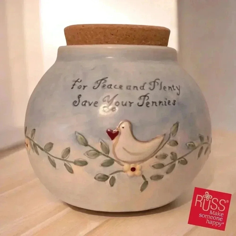 🔻Vintage🔻 RUSS Berrie Pot Save Your Pennies, 5.50’’